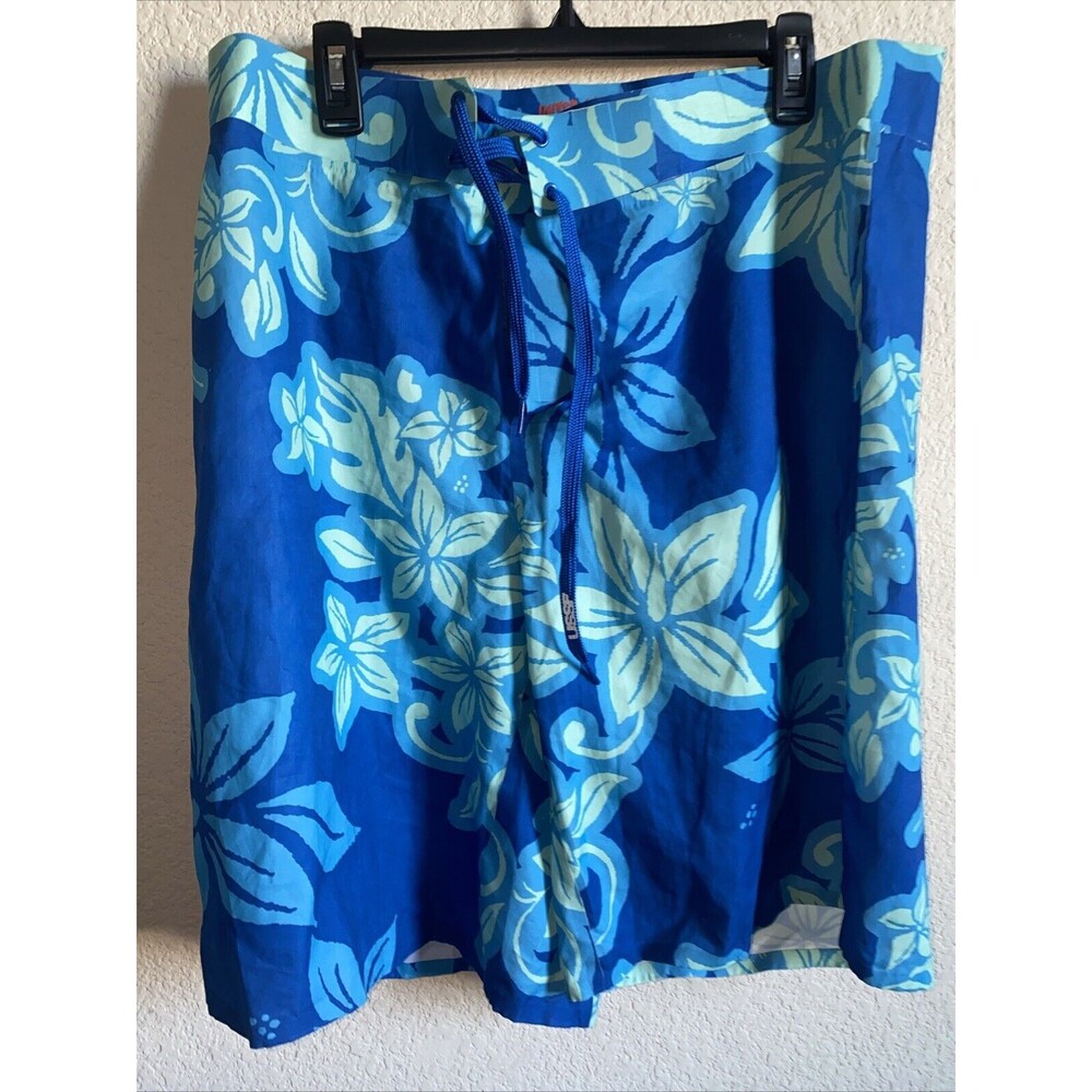 USSF Surf Men Swim Trunk Shorts Stitchless Floral Hawaiian 38 United Federation